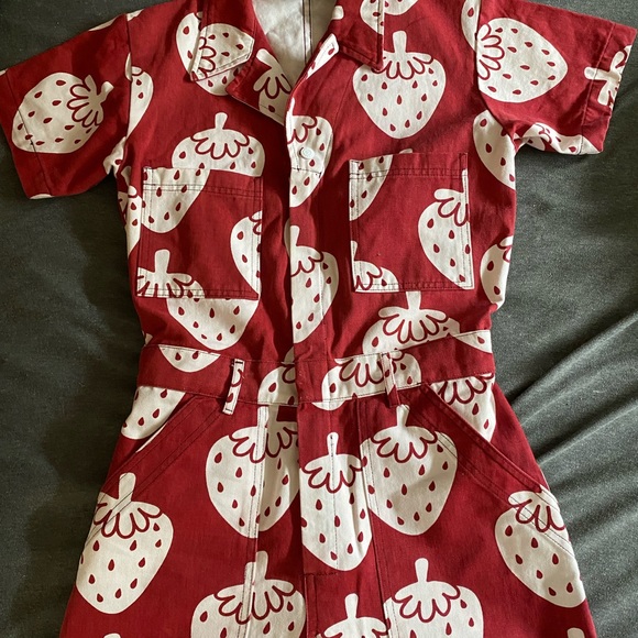 BigBud Press strawberry jumpsuit size small - Picture 2 of 3